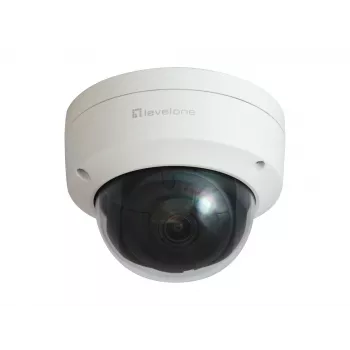 LevelOne GEMINI FCS-3402 fiksuoto vaizdo kupolinė tinklo kamera, 2 MP, H.265, vandalams atspari, 802.3af PoE, vidaus / lauko
