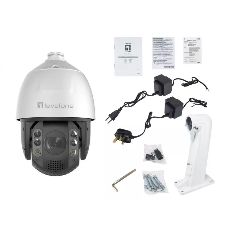 LevelOne FCS-4072 GEMINI PTZ IP kamera, 4 MP, 32x priartinimas, H.265, IR 200 m, vidaus / lauko