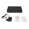 5 prievadų nevaldomas 2,5G Ethernet komutatorius LEVELONE GEU-0525 — 5× 2,5G RJ-45, 25 Gbit/s perjungimas, montuojamas ant sienos
