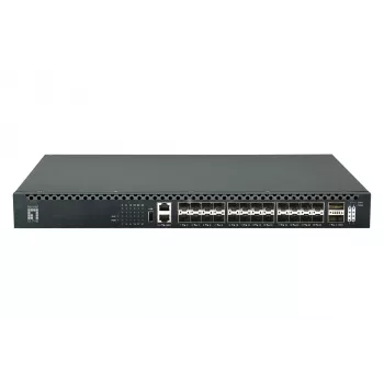 LevelOne XQS-3126 26 prievadų L3 valdomas TOR šviesolaidinis jungiklis, 24x 1/10GbE SFP+, 2x 40/100GbE QSFP28, karštai keičiamas perteklinis maitinimo šaltinis