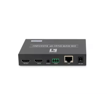 AV siųstuvas LEVELONE HVE-6701T – HDMI 1.3b, iki 1920×1080, Cat5e/Cat6/Cat7, Mini-USB, 12V DC