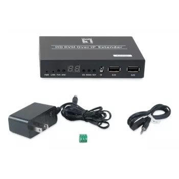 HDMI vaizdo sienos siųstuvas LEVELONE HVE-6701R PoE – HDMI per IP, vieno kanalo