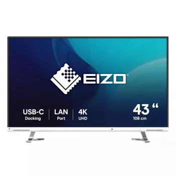 EIZO FlexScan EV4340X-WT monitor kompiuterinis 108 cm (42,5 colio) 3840 x 2160 pikselių 4K Ultra HD LCD baltas