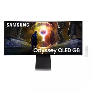 Monitorius Samsung G85SD 86,4 cm (34 col.) 3440x1440 UltraWide Quad HD OLED sidabrinis