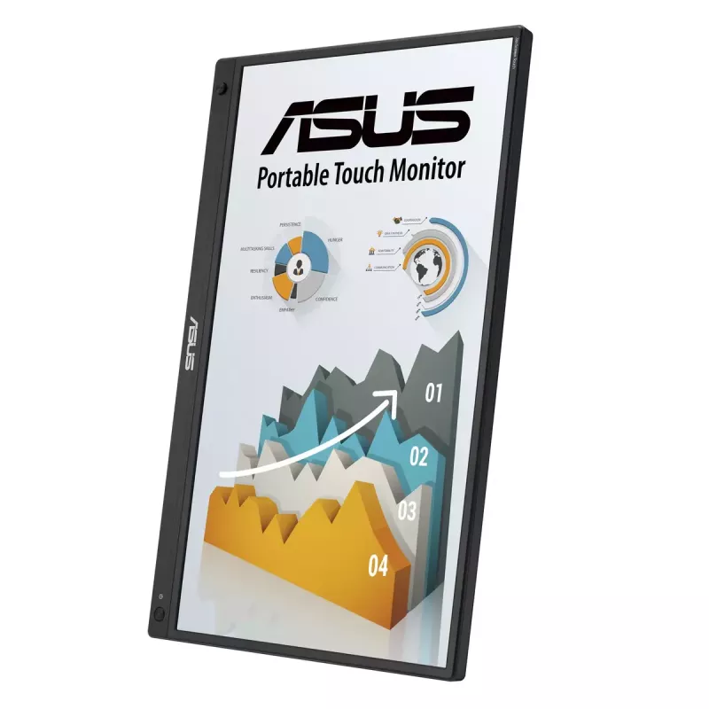 ASUS ZenScreen MB16AHT nešiojamas monitorius 39,6 cm (15,6 col.) 1920 x 1080 pikselių Full HD liečiamas ekranas juodas