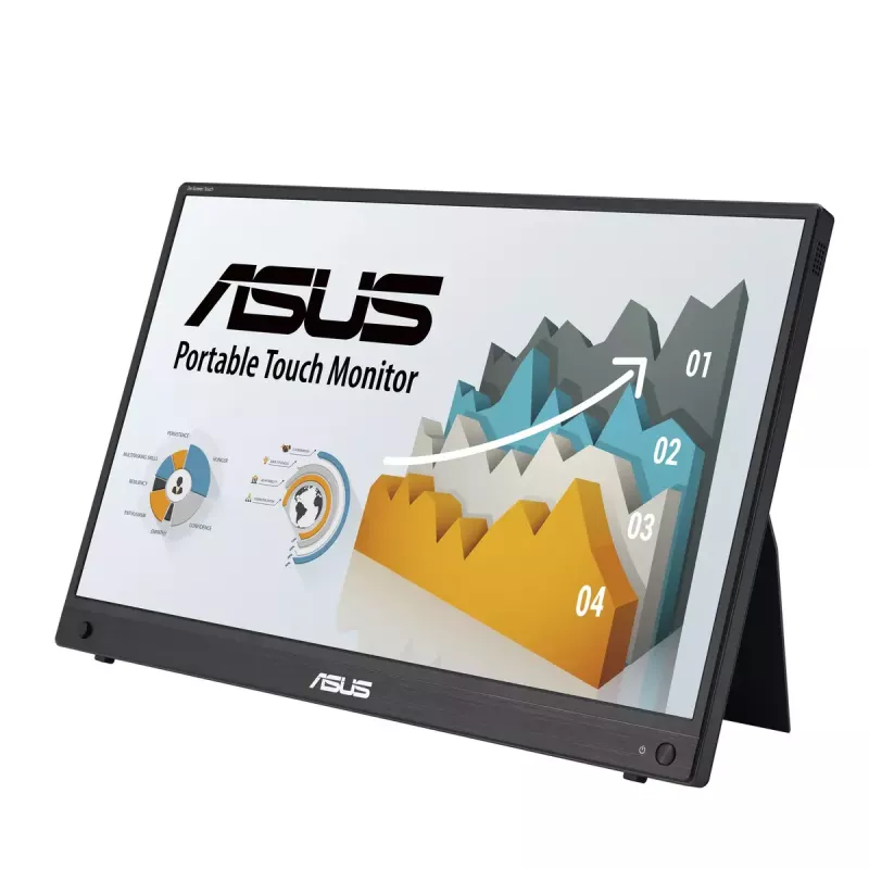 ASUS ZenScreen MB16AHT nešiojamas monitorius 39,6 cm (15,6 col.) 1920 x 1080 pikselių Full HD liečiamas ekranas juodas