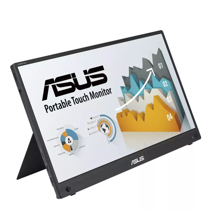ASUS ZenScreen MB16AHT nešiojamas monitorius 39,6 cm (15,6 col.) 1920 x 1080 pikselių Full HD liečiamas ekranas juodas