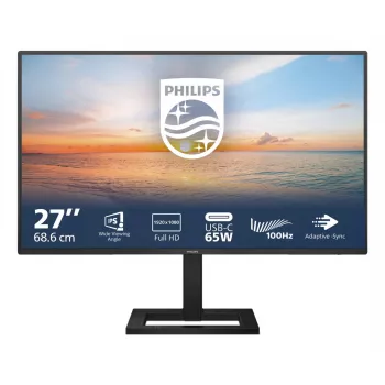 27 colių Full HD LCD monitorius Philips 1000 serijos 27E1N1300AE/00 — 1920×1080, IPS, 100 Hz, USB-C PD 65W, garsiakalbiai, VESA 100×100