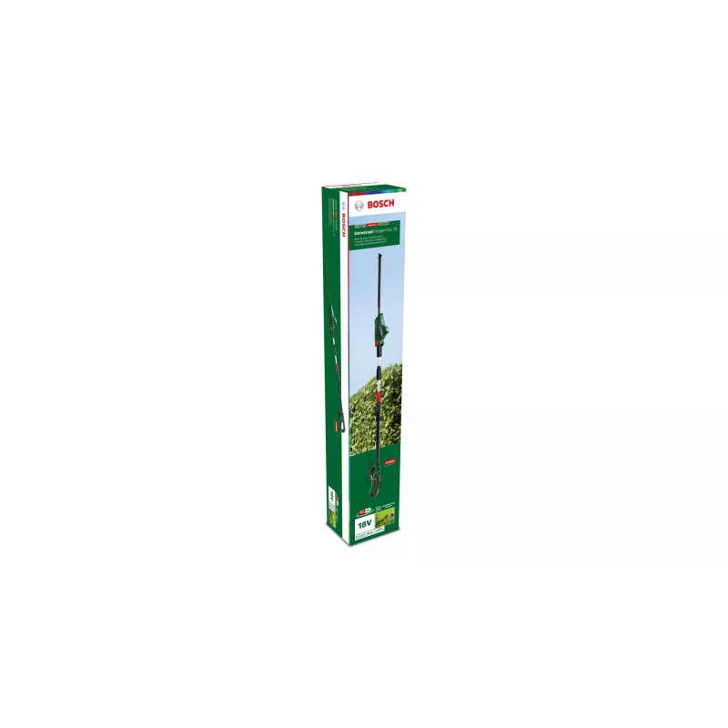 Bosch UniversalHedgePole 18 V akumuliatorinis gyvatvorės karpiklis su teleskopiniu kotu, vieno peilio, 3,6 kg