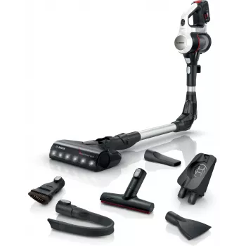 Bosch BSS711W belaidis šluotinis dulkių siurblys, akumuliatorinis, be maišelio, 0,3 l, juodos, sidabrinės, baltos spalvos
