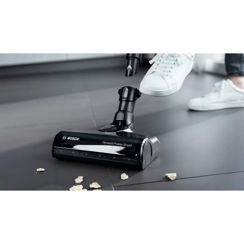 Bosch BSS711W belaidis šluotinis dulkių siurblys, akumuliatorinis, be maišelio, 0,3 l, juodos, sidabrinės, baltos spalvos