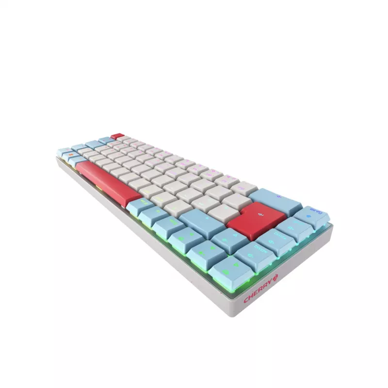 CHERRY MX-LP 2.1 Kompaktiška belaidė klaviatūra Gaming RF Wireless + Bluetooth QWERTZ Vokiškas Baltas