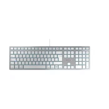 CHERRY KC 6000C FOR MAC klaviatūra, universali, USB, QWERTZ, sidabrinė