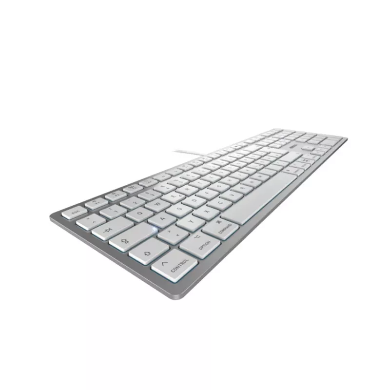 CHERRY KC 6000C FOR MAC klaviatūra, universali, USB, QWERTZ, sidabrinė