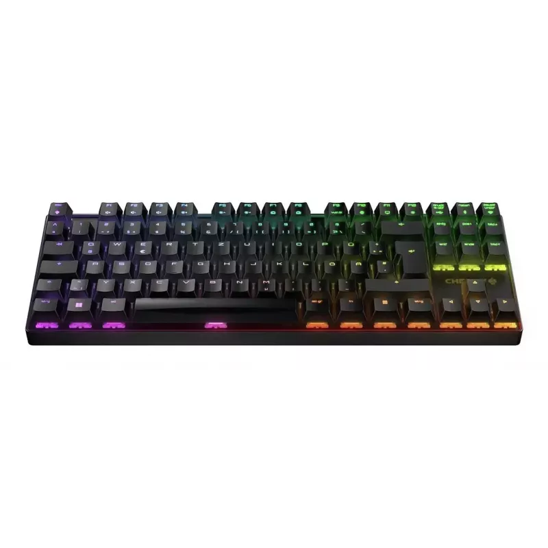 CHERRY MX 8.2 TKL Wireless RGB klaviatūra žaidimams, USB + RF Wireless + Bluetooth, QWERTZ vokiškas, juoda