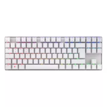 CHERRY MX 8.2 TKL Wireless RGB klaviatūra, gaming, USB + RF Wireless + Bluetooth, QWERTZ vokiškas, balta