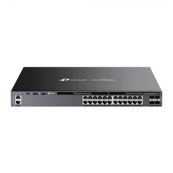 TP-Link Omada 24 prievadų Gigabit L3 valdomas PoE+ jungiklis su 4 10G lizdais