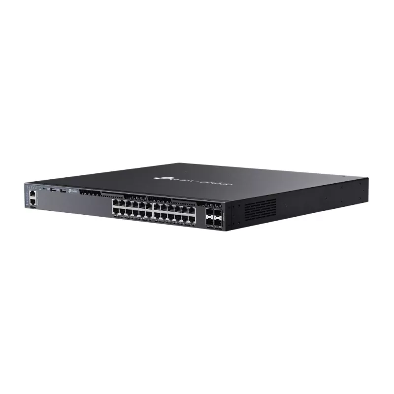 TP-Link Omada 24 prievadų Gigabit L3 valdomas PoE+ jungiklis su 4 10G lizdais