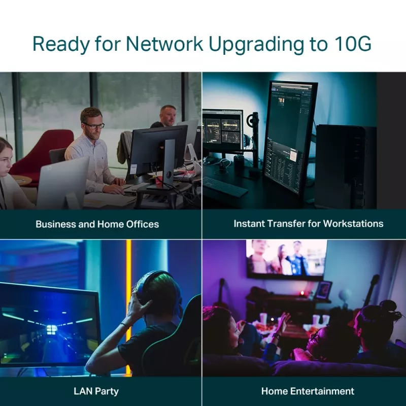 Nevaldomas jungiklis TP-Link TL-SX1008 8 prievadų 10G stalinis/statybinis