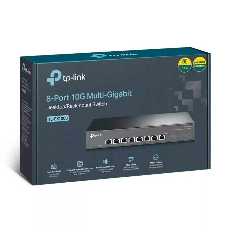 Nevaldomas jungiklis TP-Link TL-SX1008 8 prievadų 10G stalinis/statybinis