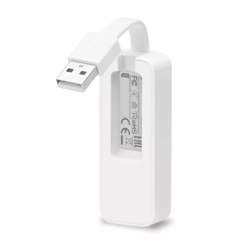TP-Link UE200 tinklo adapteris (USB 2.0), eternetas 10/100 Mbit/s, baltos spalvos