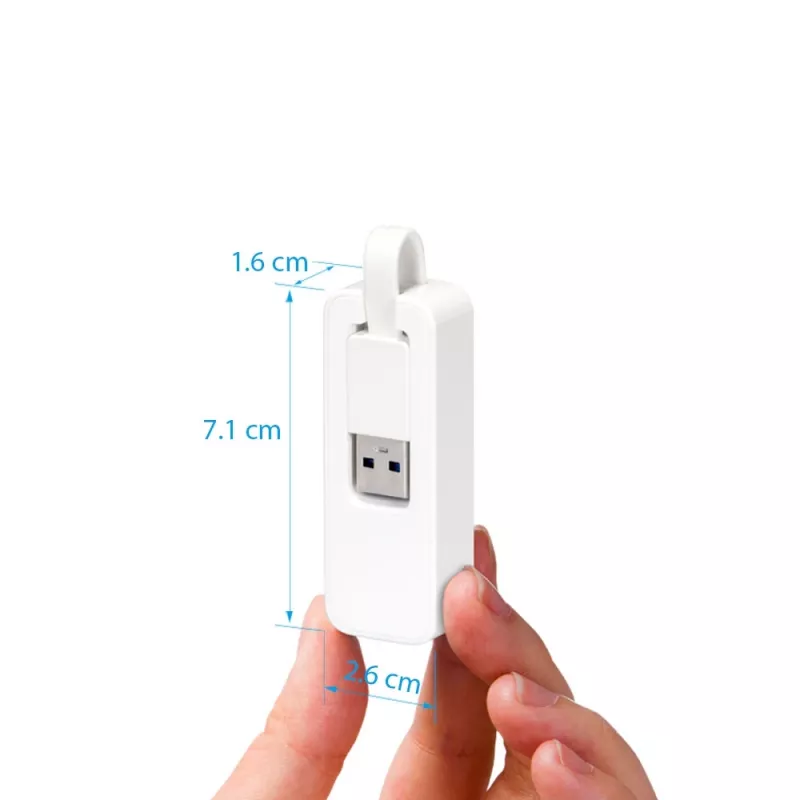 TP-Link UE200 tinklo adapteris (USB 2.0), eternetas 10/100 Mbit/s, baltos spalvos