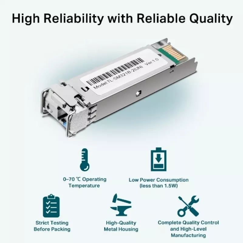 TP-Link TL-SM321B vienmodis WDM dvikryptis SFP modulis, 1,25 Gb/s, 10 km, LC