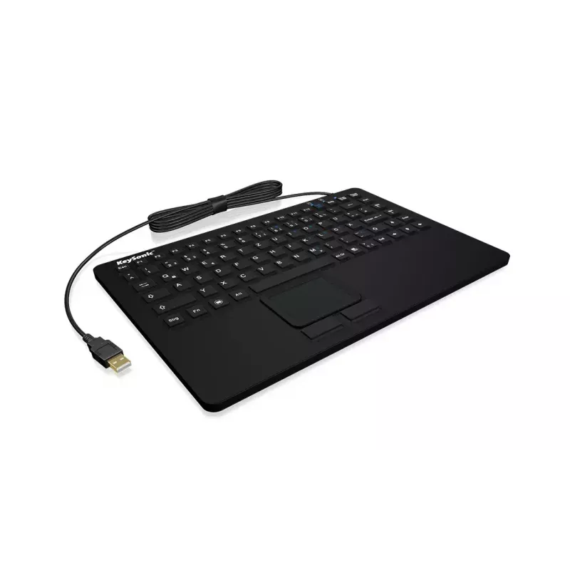 KeySonic KSK-3230IN (DE) klaviatūra, universali, USB, QWERTZ, vokiška, juoda