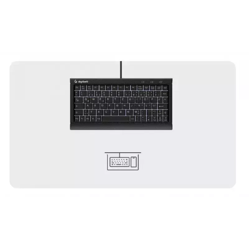 Klaviatūra KeySonic KSK-3011ELC (DE) belaidė USB QWERTZ vokiška juoda