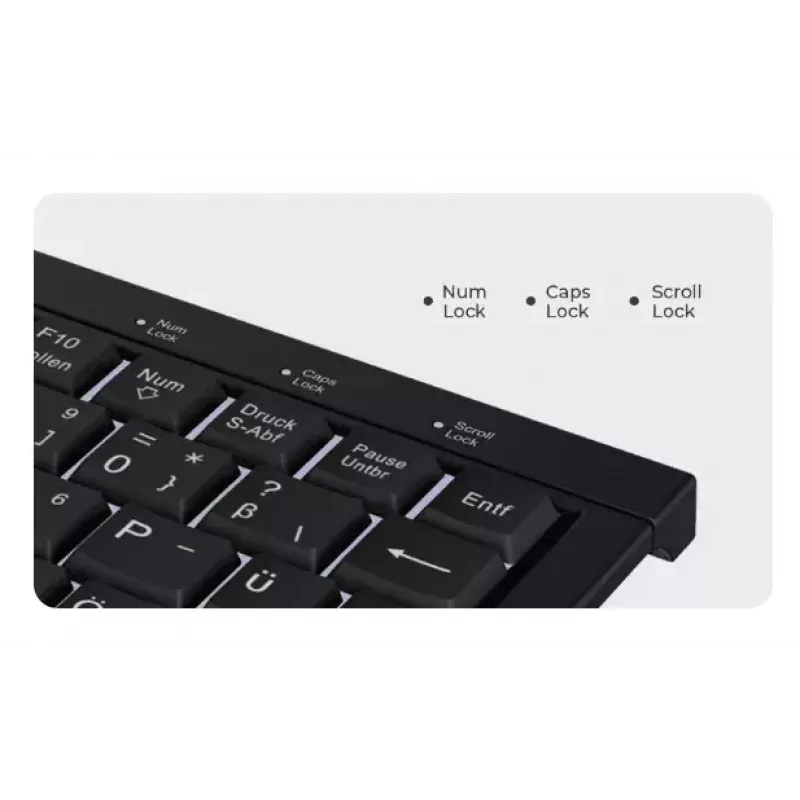 Klaviatūra KeySonic KSK-3011ELC (DE) belaidė USB QWERTZ vokiška juoda