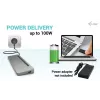 i-tec USB-C metalinė ergonomiška 3x 4K doko stotelė su 100 W galios tiekimu