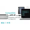 i-tec USB-C metalinė ergonomiška 3x 4K doko stotelė su 100 W galios tiekimu