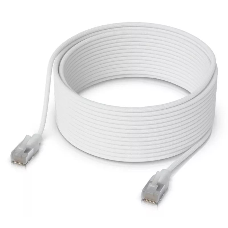 Ubiquiti UniFi Etherlighting tinklo kabelis, 15 m, Cat6, baltas (UACC-Cable-Patch-EL-15M-W)