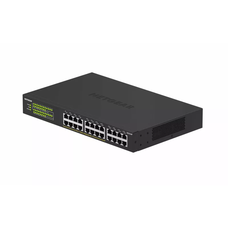 NETGEAR GS324P nevaldomas Gigabit Ethernet (10/100/1000) komutatorius su PoE 1U juodas