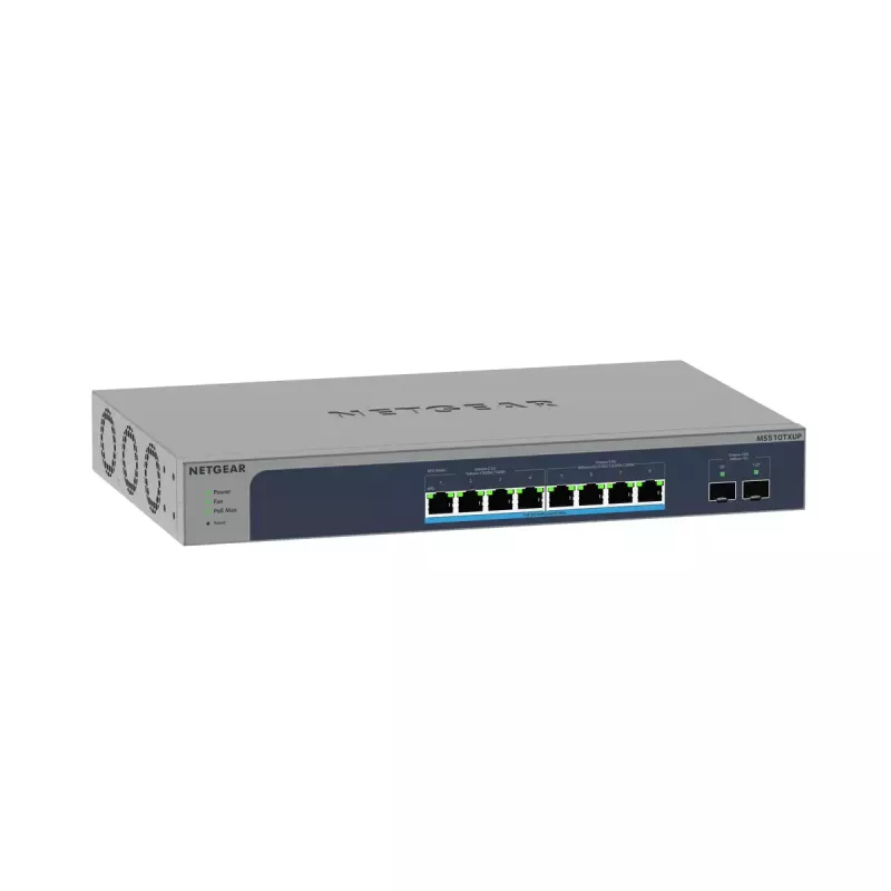 NETGEAR MS510TXUP tinklo jungiklis Valdomas L2/L3/L4 10G Ethernet (100/1000/10000) Power over Ethernet (PoE) Pilka, Mėlyna