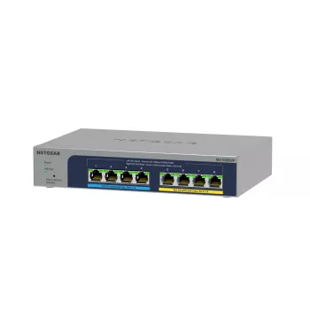 NETGEAR 8 prievadų Ultra60 PoE++ kelių gigabitų (2,5G) Ethernet Plus valdomas jungiklis L2/L3 2,5G Ethernet (100/1000/2500) Power over Ethernet (PoE) pilkas