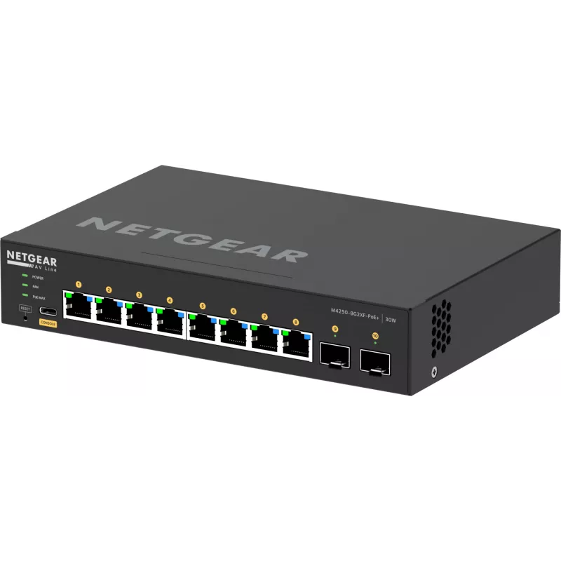 Valdomas jungiklis NETGEAR GSM4210PX 8x1G PoE+ 220W 2xSFP+