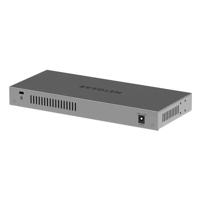 NETGEAR GS108MX-100EUS tinklo jungiklis, nevaldomas, L2, Gigabit Ethernet (10/100/1000), darbalaukiui arba montavimui ant sienos