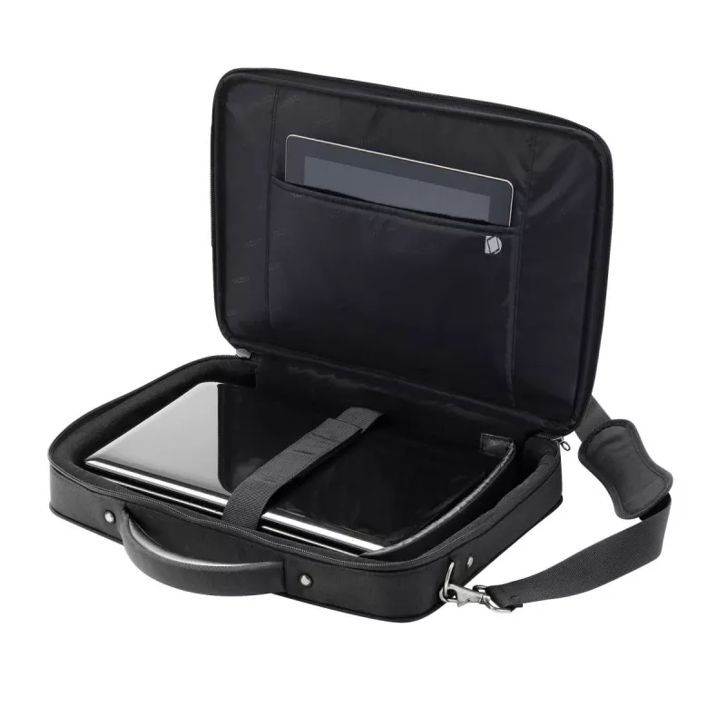 DICOTA Eco Multi Compact – 14-15.6 col. nešiojamojo kompiuterio krepšys – juoda / 600d Rpet poliesteris