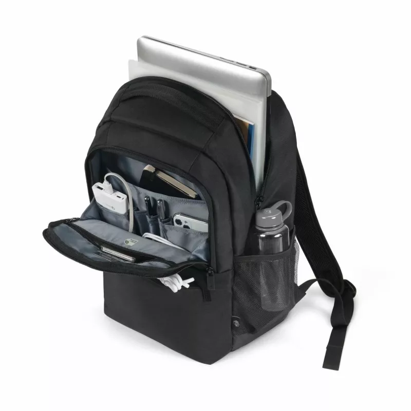 DICOTA Eco Core – kuprinė nešiojamam kompiuteriui 15-17.3 col. – juoda / 300d 100% perdirbtas PET poliesteris