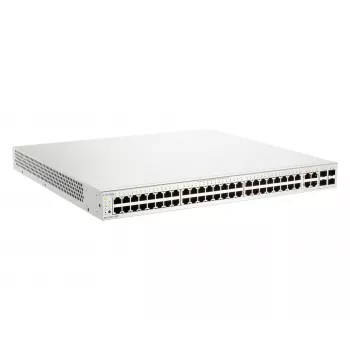 D-Link 52 prievadų Gigabit PoE+ Nuclias Smart Managed Switch su 4x 1G kombinuotais prievadais, 370W