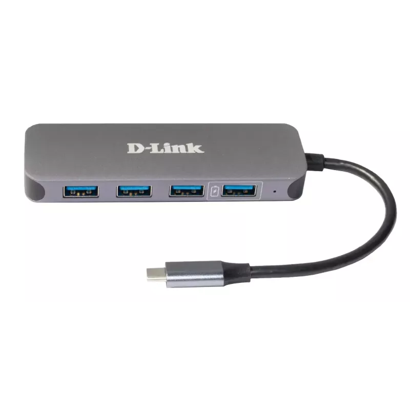 USB HUB D-Link DUB-2340 USB-C 4 prievadų USB 3.0 Power Delivery 60W