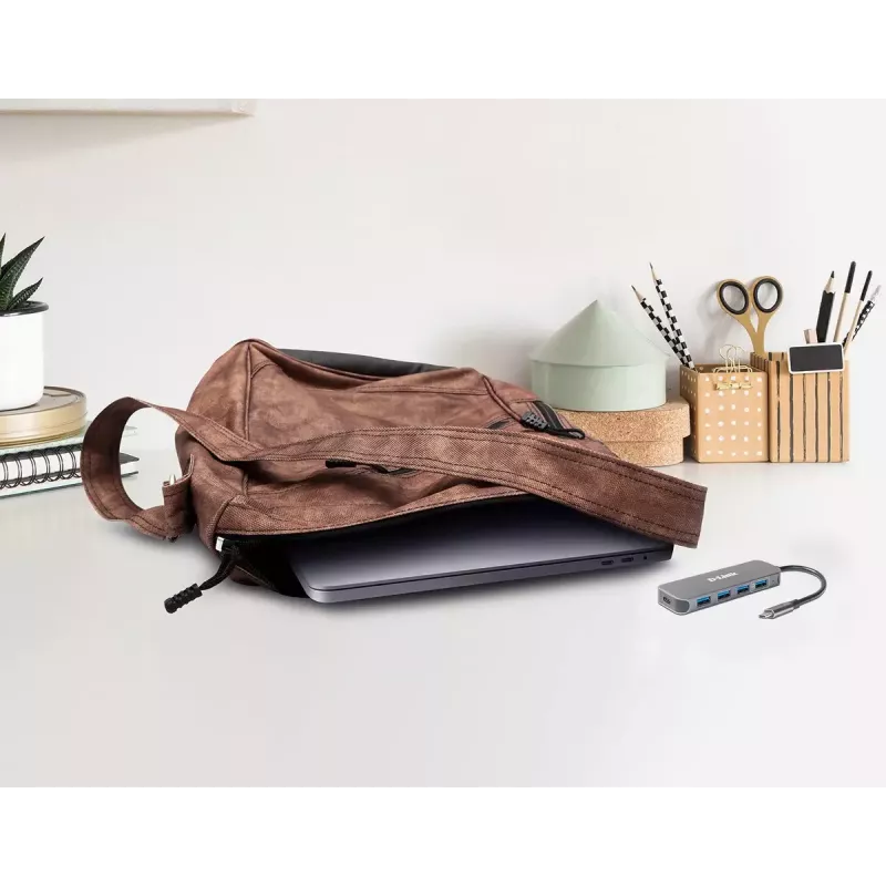 USB HUB D-Link DUB-2340 USB-C 4 prievadų USB 3.0 Power Delivery 60W