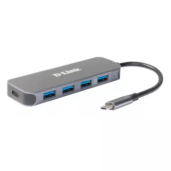 USB HUB D-Link DUB-2340 USB-C 4 prievadų USB 3.0 Power Delivery 60W