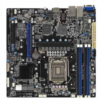 ASUS P12R-M pagrindinė plokštė serveriui, micro ATX, LGA 1200, Intel C252