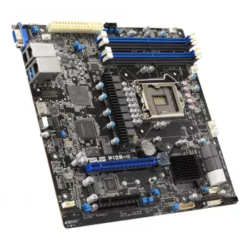 ASUS P12R-M pagrindinė plokštė serveriui, micro ATX, LGA 1200, Intel C252