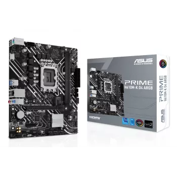 ASUS PRIME H610M-K D4 ARGB pagrindinė plokštė Intel H610 LGA 1700 micro ATX