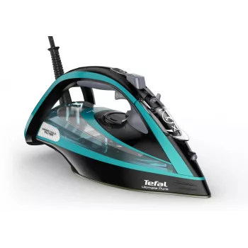 Tefal Ultimate Pure FV9844 sausas ir garinis lygintuvas, Durilium Autoclean padas, 3200 W, juoda, mėlyna