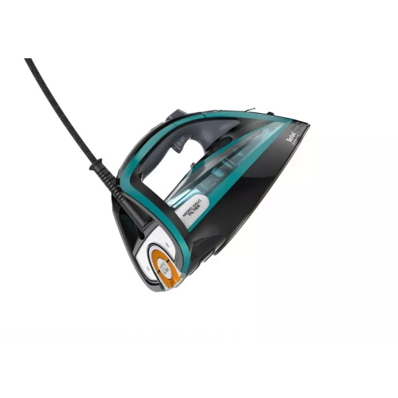 Tefal Ultimate Pure FV9844 sausas ir garinis lygintuvas, Durilium Autoclean padas, 3200 W, juoda, mėlyna