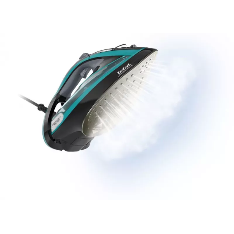 Tefal Ultimate Pure FV9844 sausas ir garinis lygintuvas, Durilium Autoclean padas, 3200 W, juoda, mėlyna